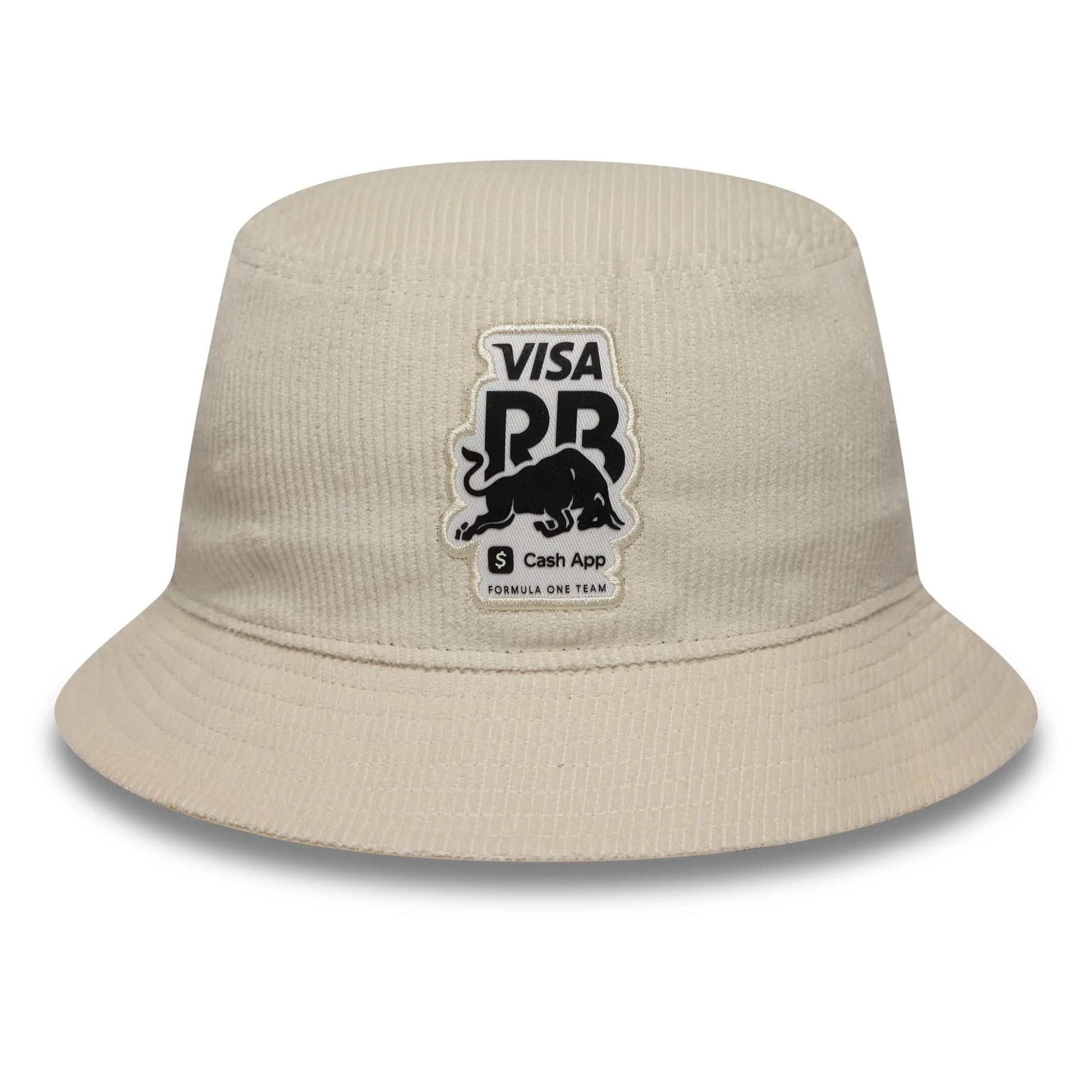 Pictured is this Womens Visa Cash App Racing Bulls Cord Bucket in Cream. 2