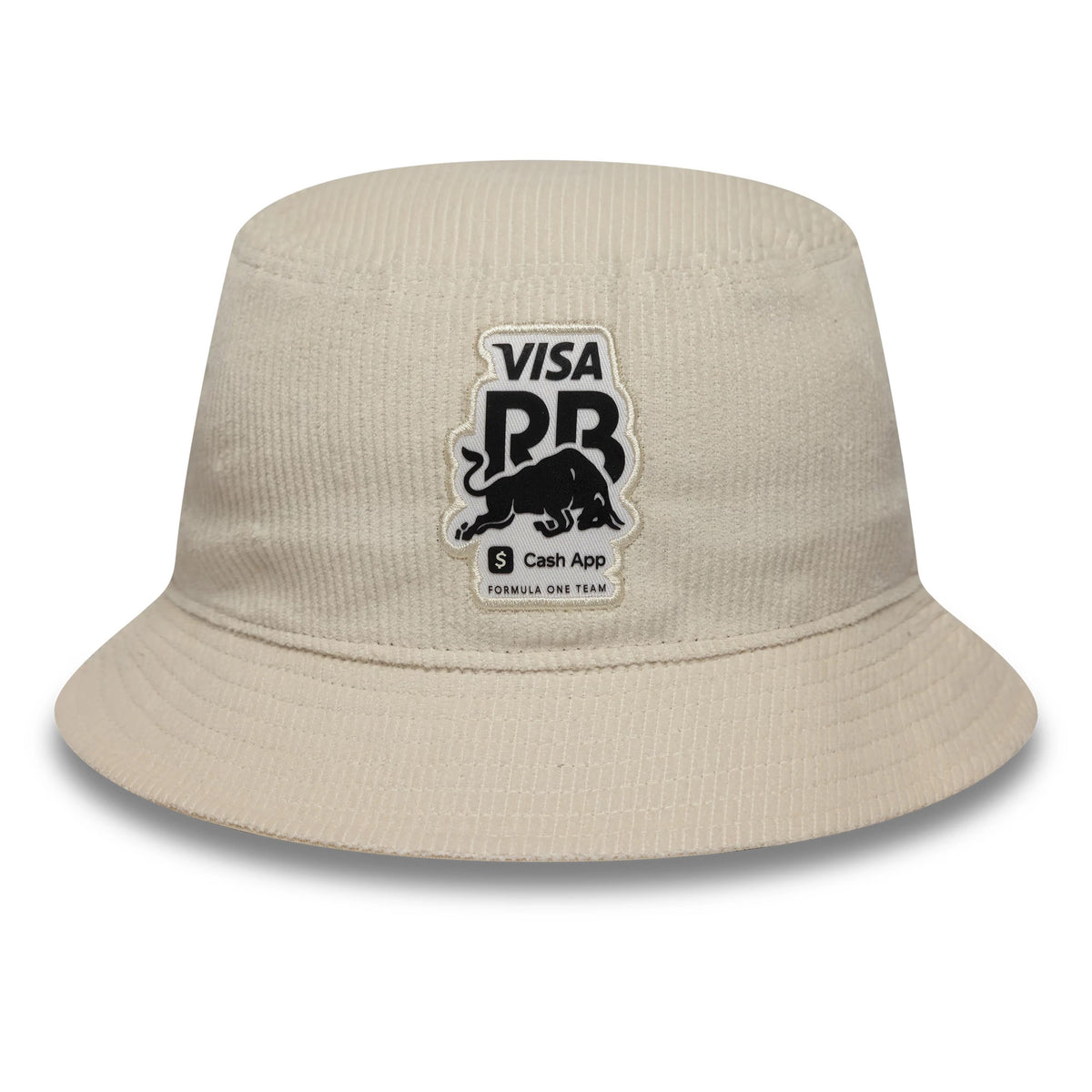 Pictured is this Womens Visa Cash App Racing Bulls Cord Bucket in Cream. 2