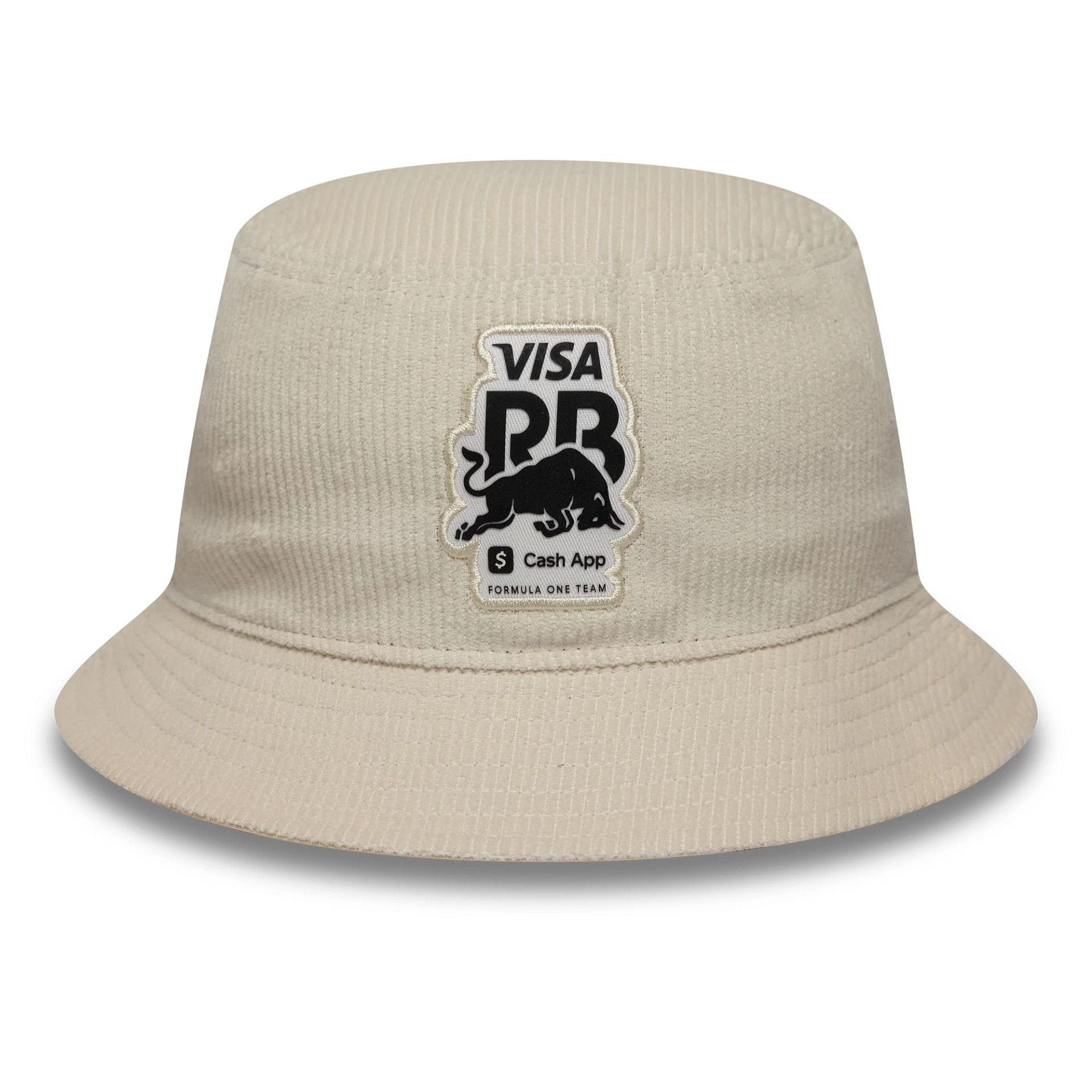 Pictured is this Womens Visa Cash App Racing Bulls Cord Bucket in Cream. 2