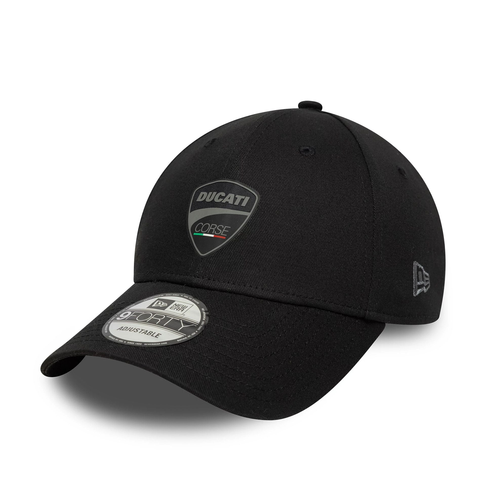 Pictured is this Ducati Corse Logo 9FORTY in black. 1