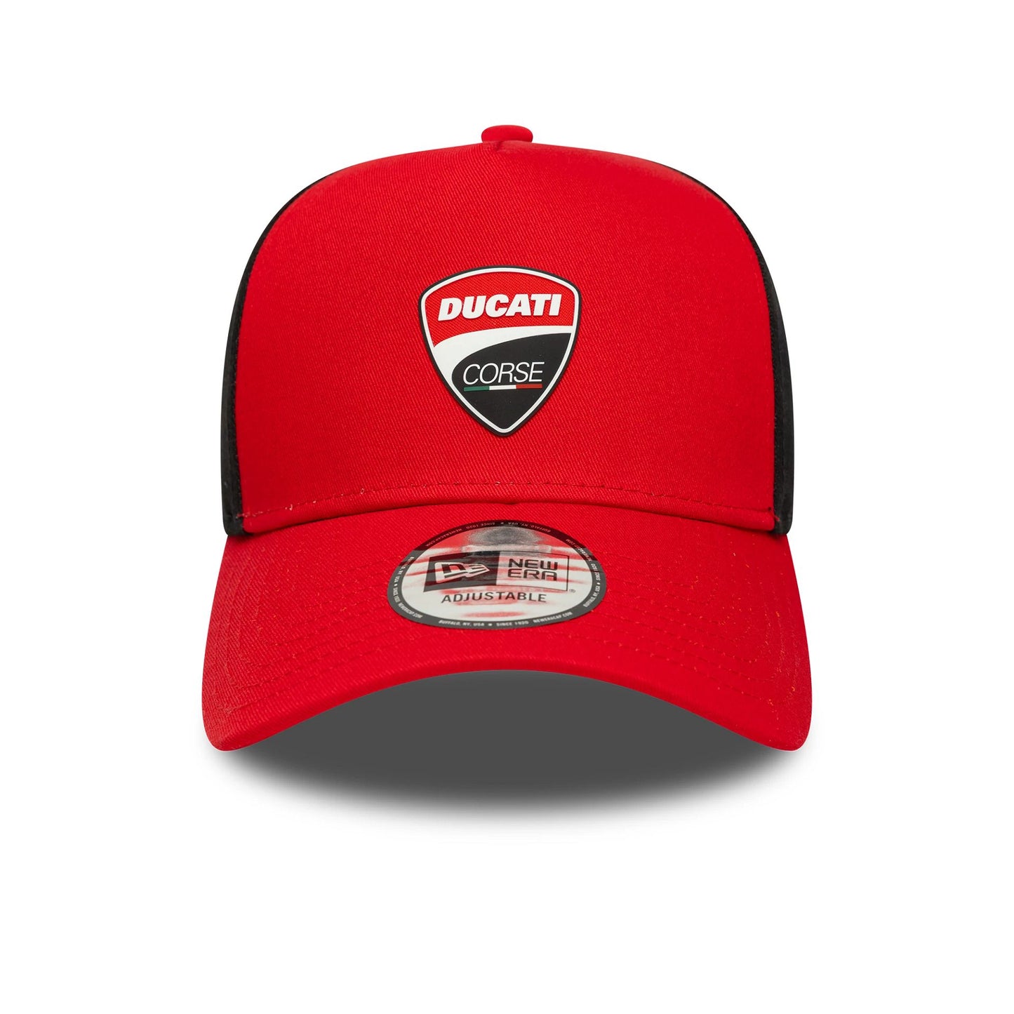 Pictured is this Ducati Corse Logo 9FORTY E-Frame Trucker in red. 2