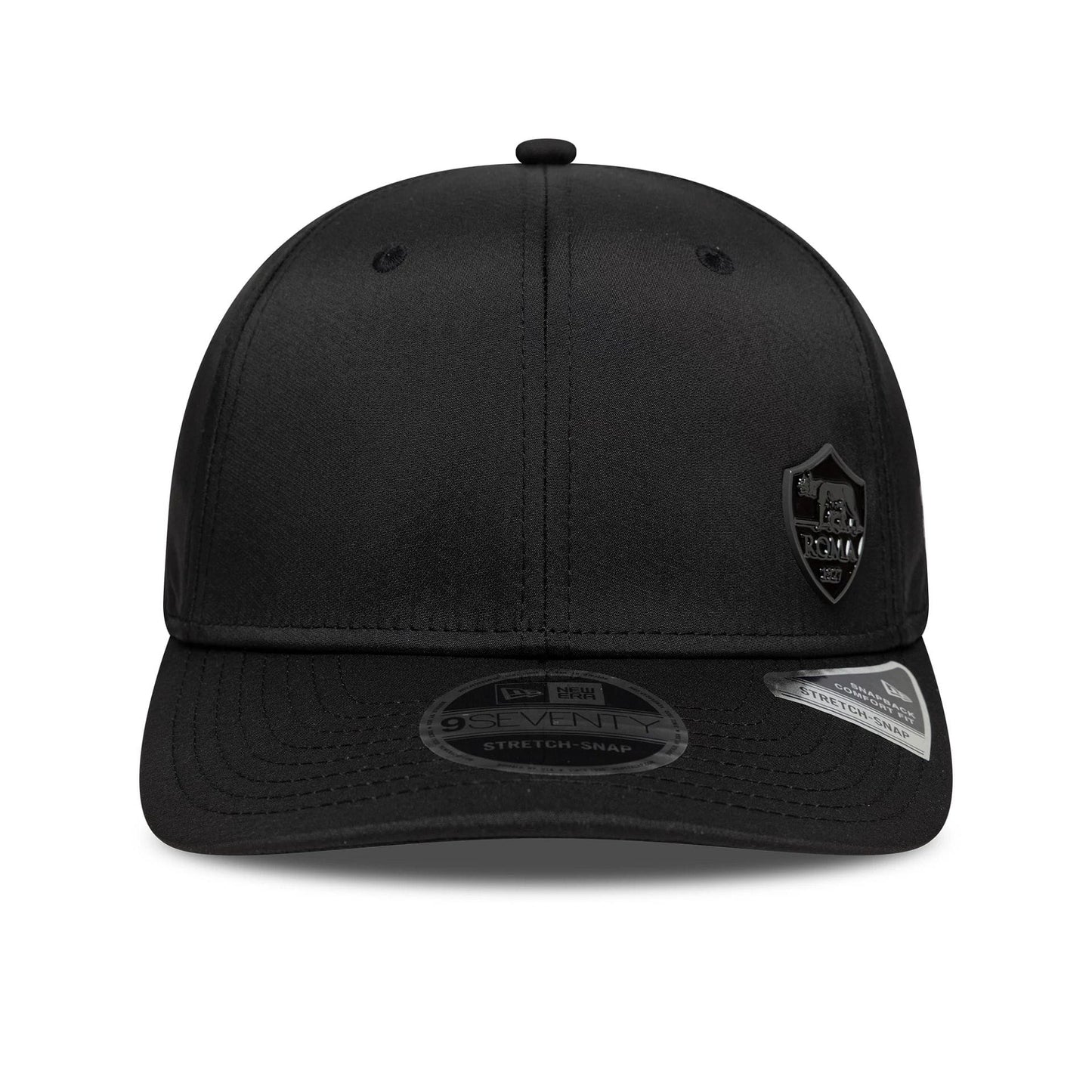 Pictured is this AS Roma Flawless Pin 9SEVENTY Stretch Snap in black. 2