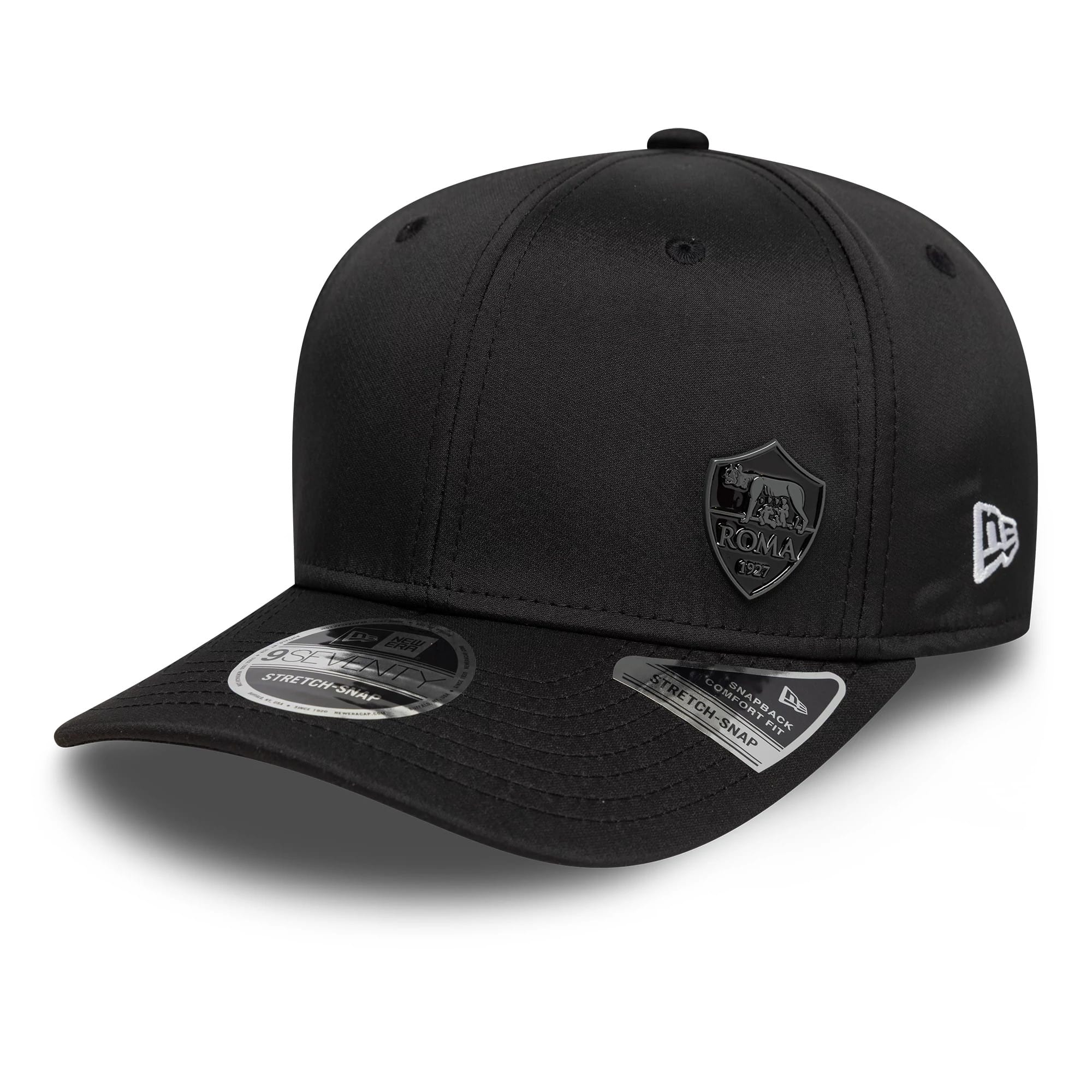 Pictured is this AS Roma Flawless Pin 9SEVENTY Stretch Snap in black. 1