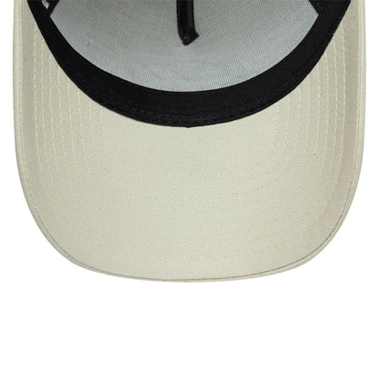 Pictured is this TGR Haas F1 9FORTY A-Frame Trucker in Cream. 5