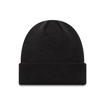 Pictured is this Alpine Racing Cuff knit Beanie in black. 2