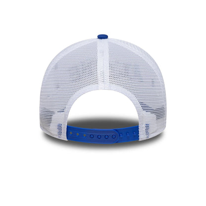 Pictured is this All Over Print Alpine Racing 9FORTY A-Frame Trucker in white. 4