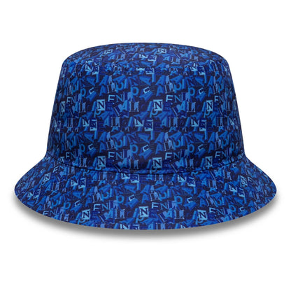Pictured is this All Over Print Alpine Racing Bucket in navy. 4
