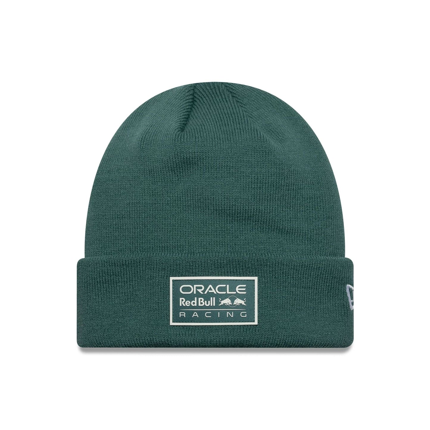 Pictured is this Red Bull Racing Cuff knit Beanie in dark green. 1