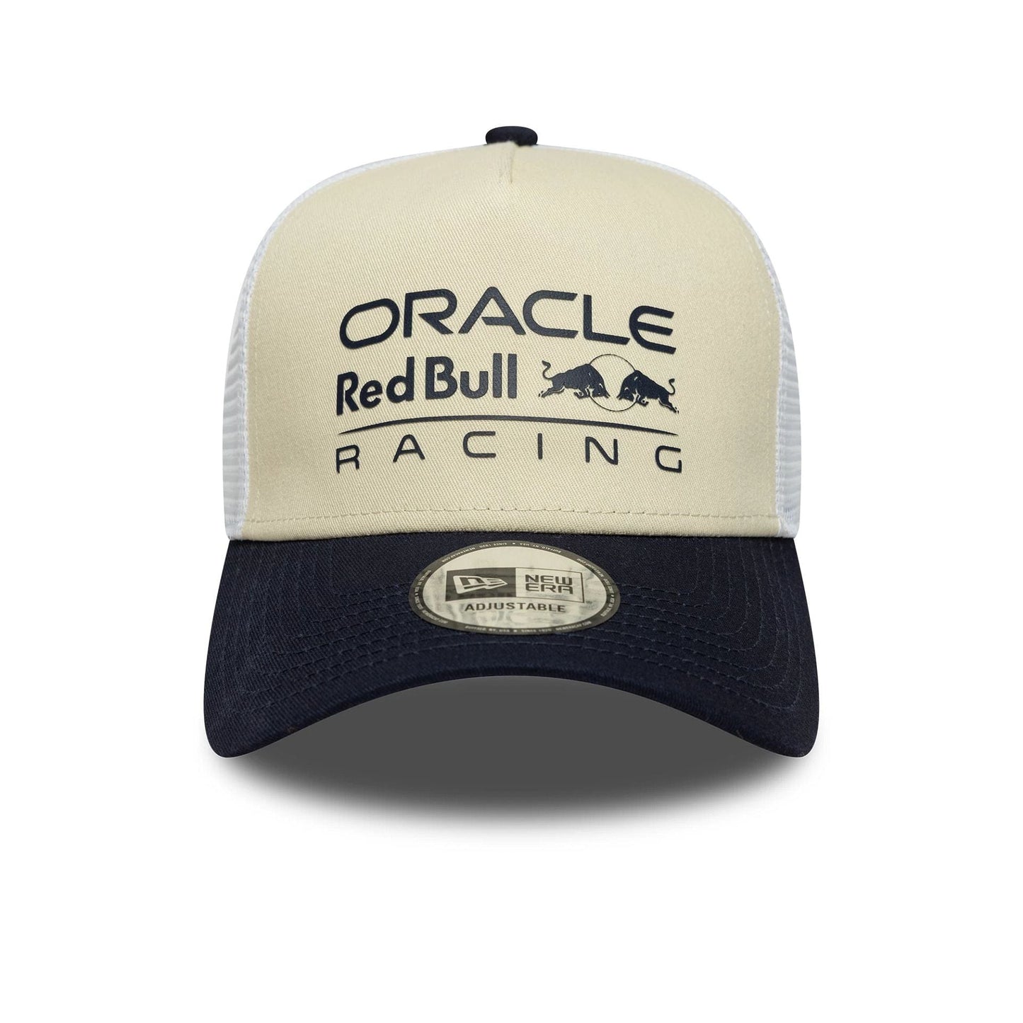 Pictured is this Red Bull Racing 9FORTY A-Frame Trucker in Cream. 2