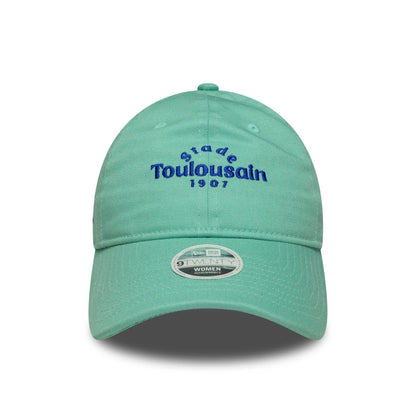 Pictured is this Womens Wordmark Stade Toulousain 9TWENTY in pastel green. 2