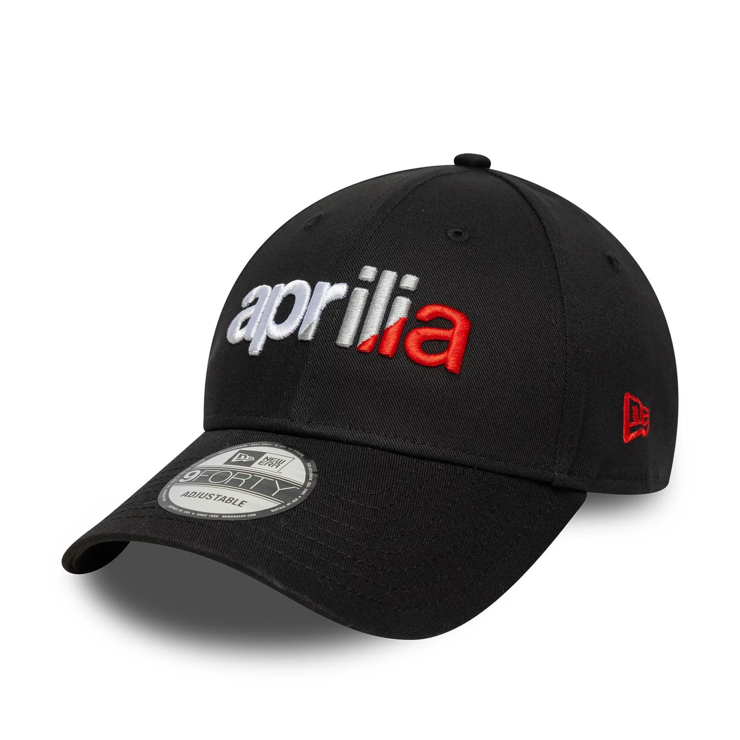 Pictured is this Aprilia Wordmark 9FORTY in black. 1