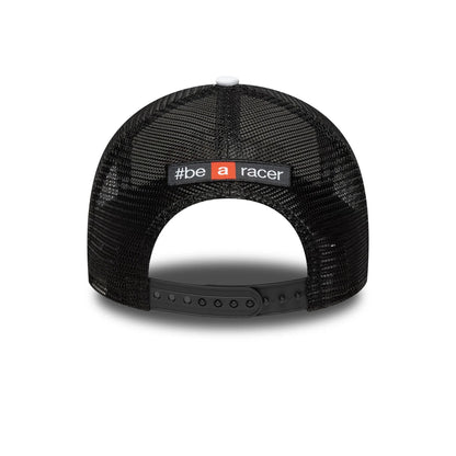 Pictured is this Aprilia Wordmark 9FORTY A-Frame Trucker in black. 4