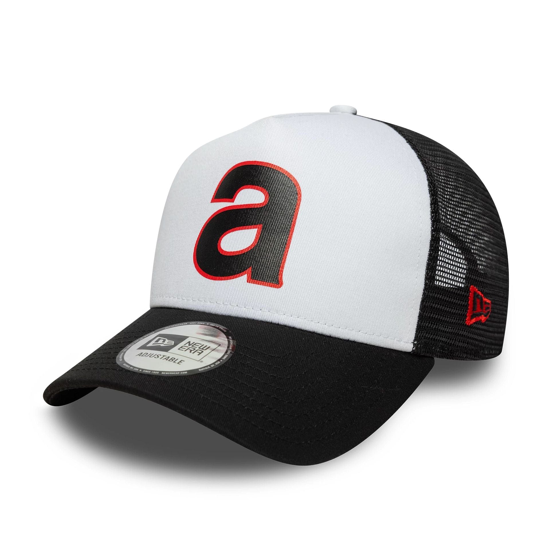 Pictured is this Aprilia Logo 9FORTY E-Frame Trucker in black. 1