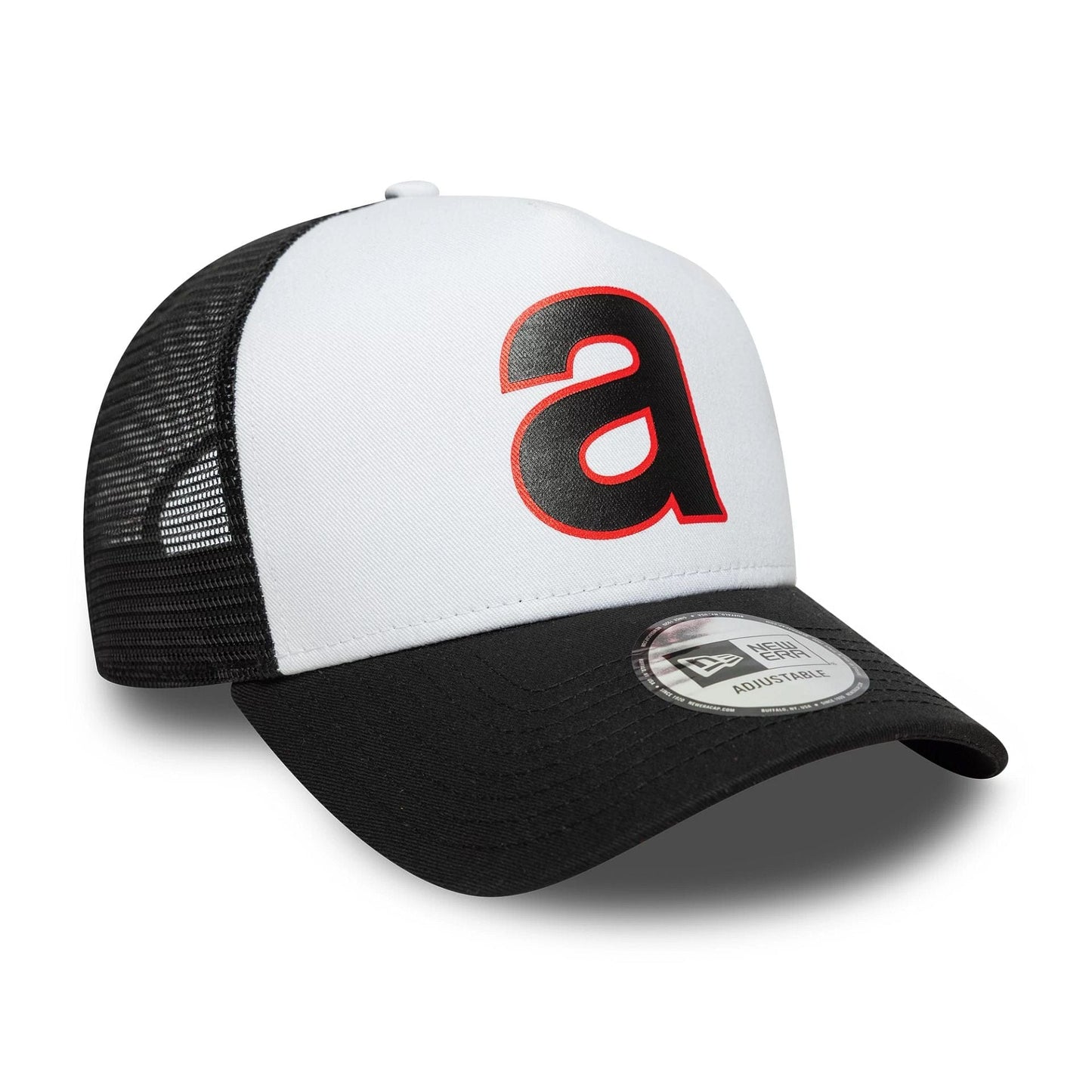 Pictured is this Aprilia Logo 9FORTY E-Frame Trucker in black. 3