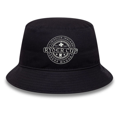 Pictured is this HD Print Ryder Cup Europe 2027 Bucket hat in navy. 2