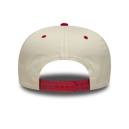 Pictured is this Wordmark MoneyGram Haas F1 9SEVENTY Stretch Snap in Cream. 4