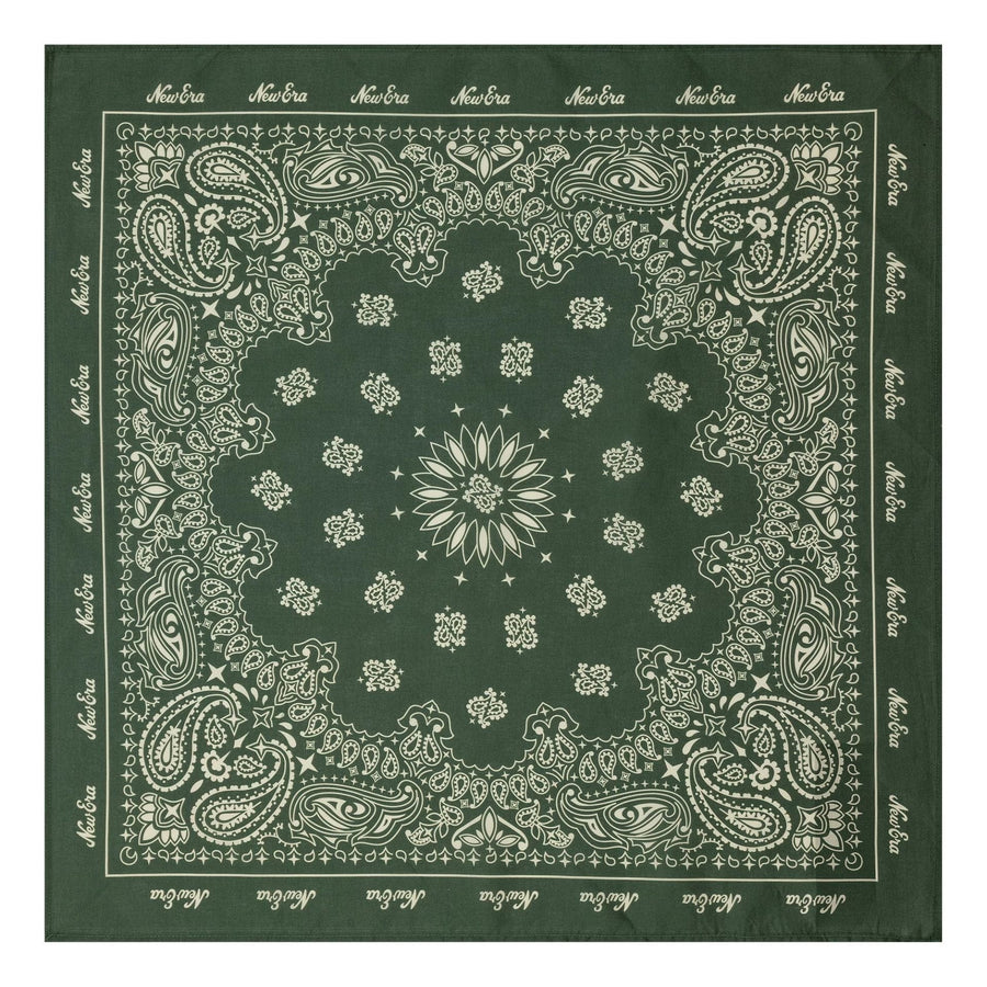 This is a New Era Paisley Dark Green Bandana 1