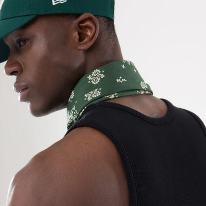 This is a New Era Paisley Dark Green Bandana 4