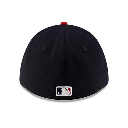 Pictured is this MLB Player Replica Atlanta Braves 39THIRTY M-Crown Stretch Fit cap in navy. 4