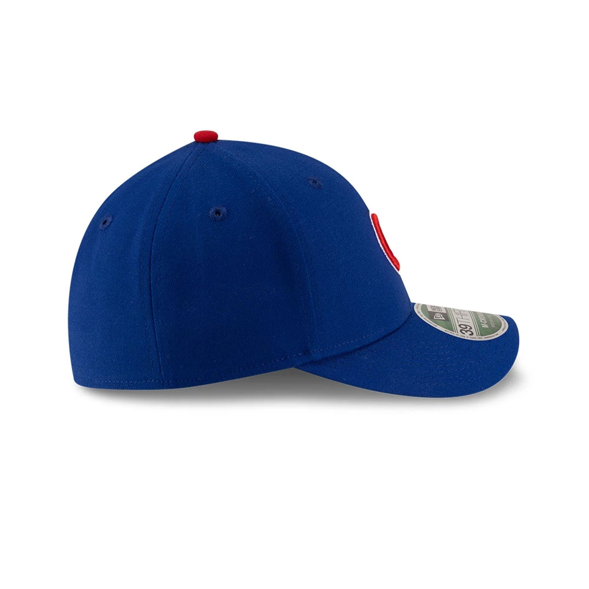 Pictured is this MLB Player Replica Chicago Cubs 39THIRTY M-Crown Stretch Fit cap in blue. 6