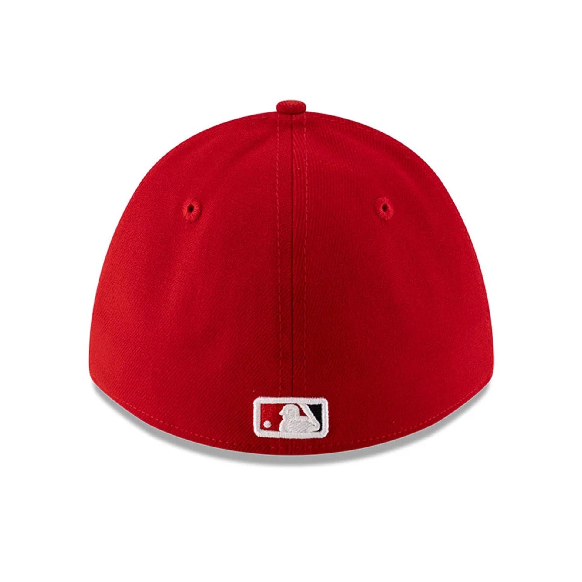 Pictured is this MLB Player Replica LA Angels 39THIRTY M-Crown Stretch Fit cap in red. 5