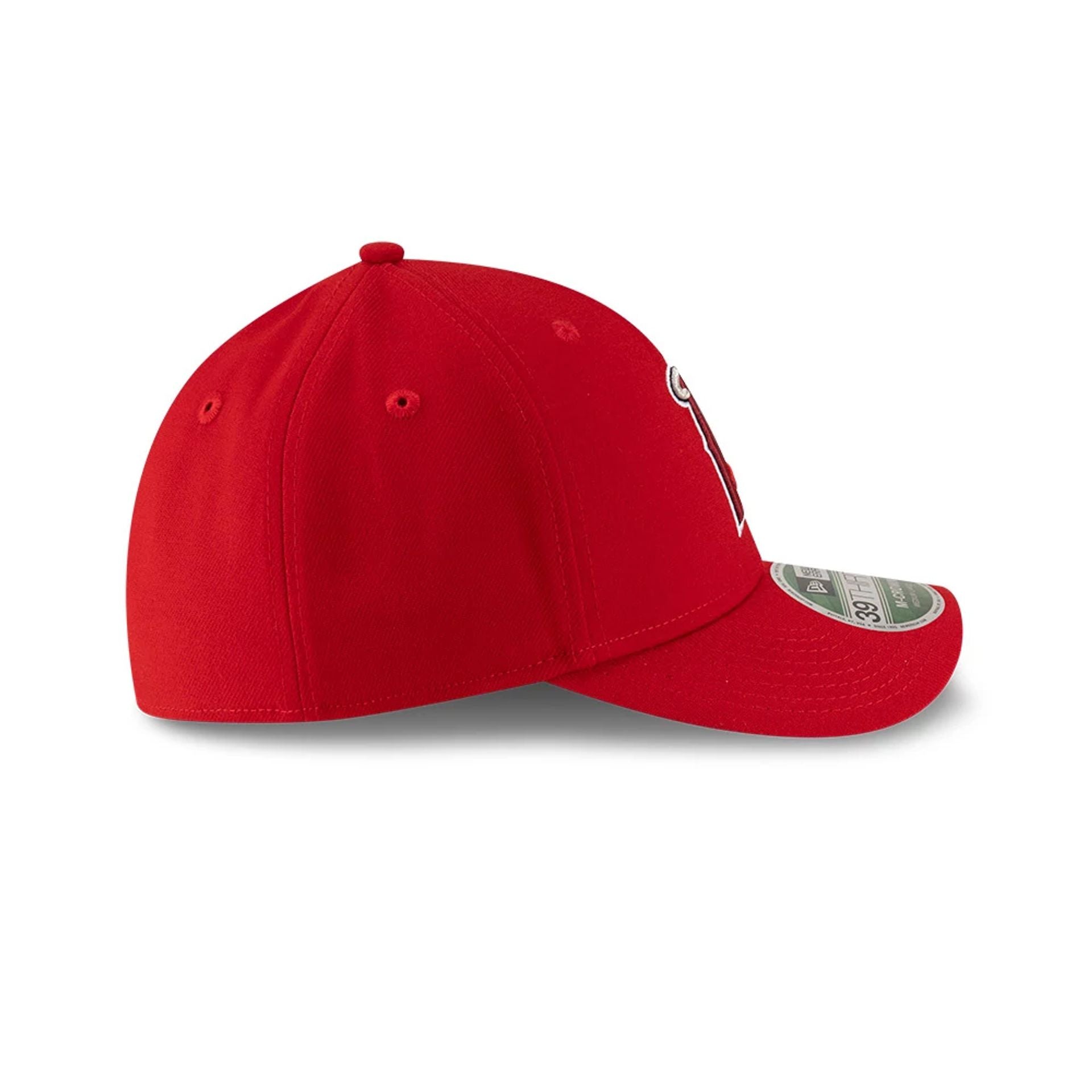 Pictured is this MLB Player Replica LA Angels 39THIRTY M-Crown Stretch Fit cap in red. 7