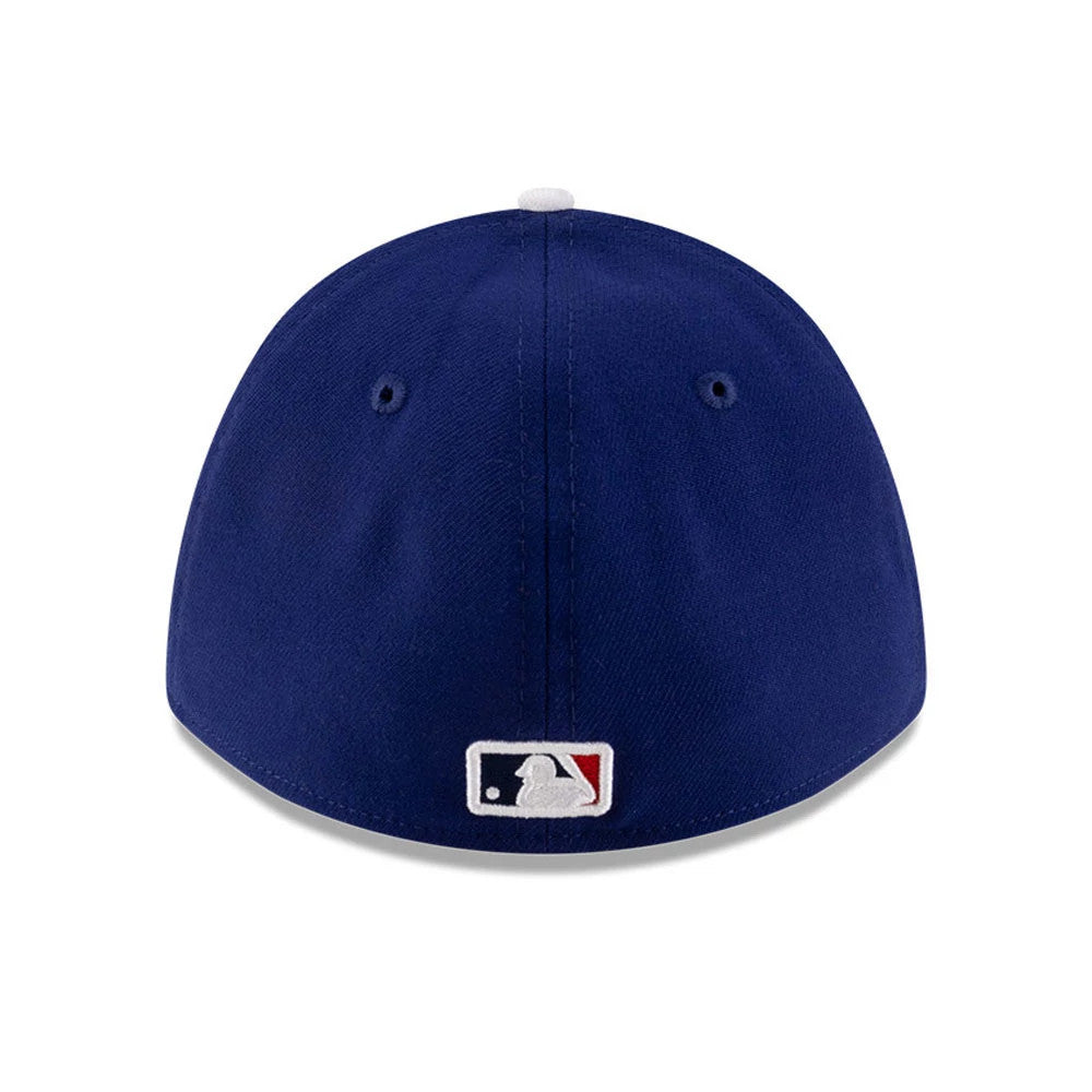 Pictured is this MLB Player Replica LA Dodgers 39THIRTY M-Crown Stretch Fit cap in dark blue. 5