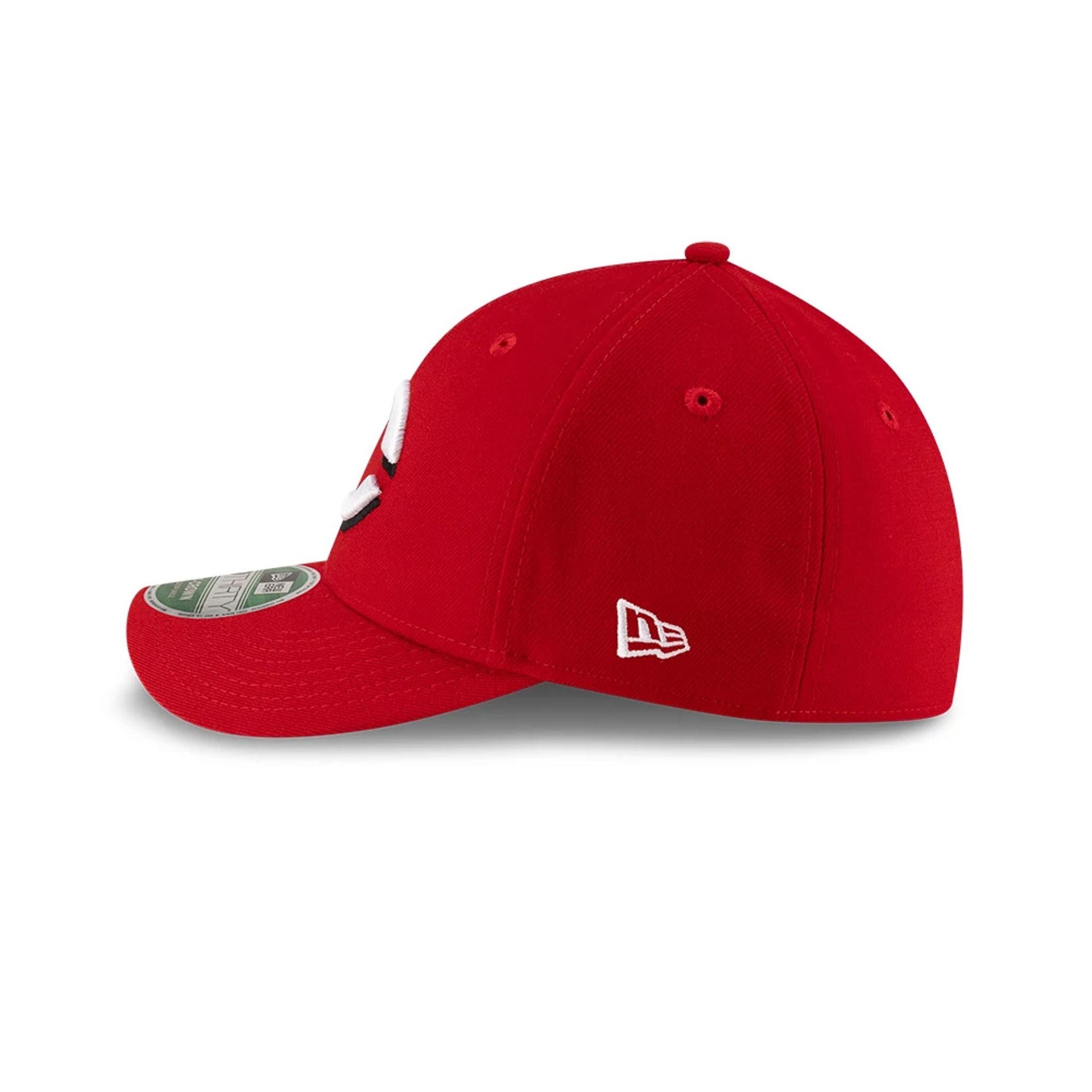 Pictured is this MLB Player Replica Cincinnati Reds 39THIRTY M-Crown Stretch Fit cap in red. 6