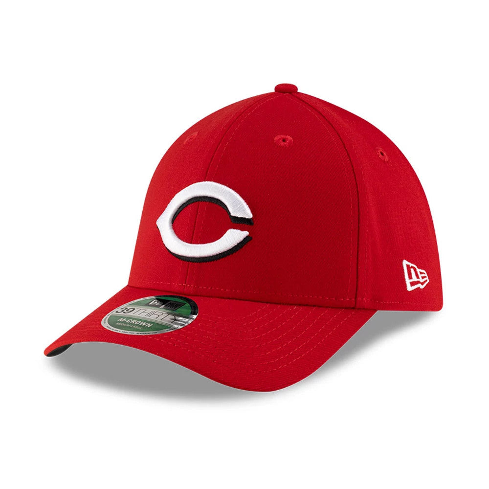 Pictured is this MLB Player Replica Cincinnati Reds 39THIRTY M-Crown Stretch Fit cap in red. 1