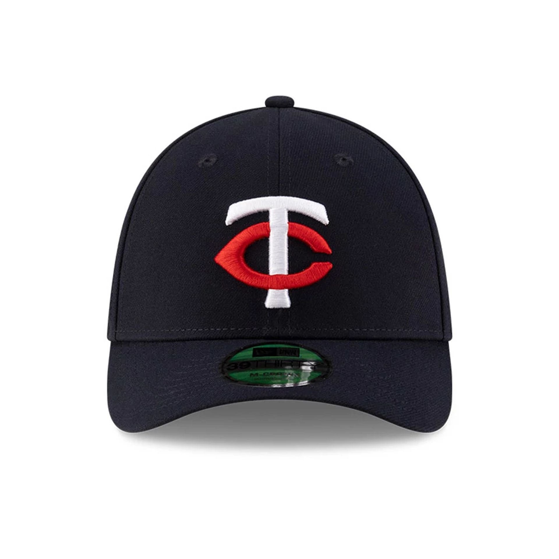 Pictured is this MLB Player Replica Minnesota Twins 39THIRTY M-Crown Stretch Fit cap in navy. 2