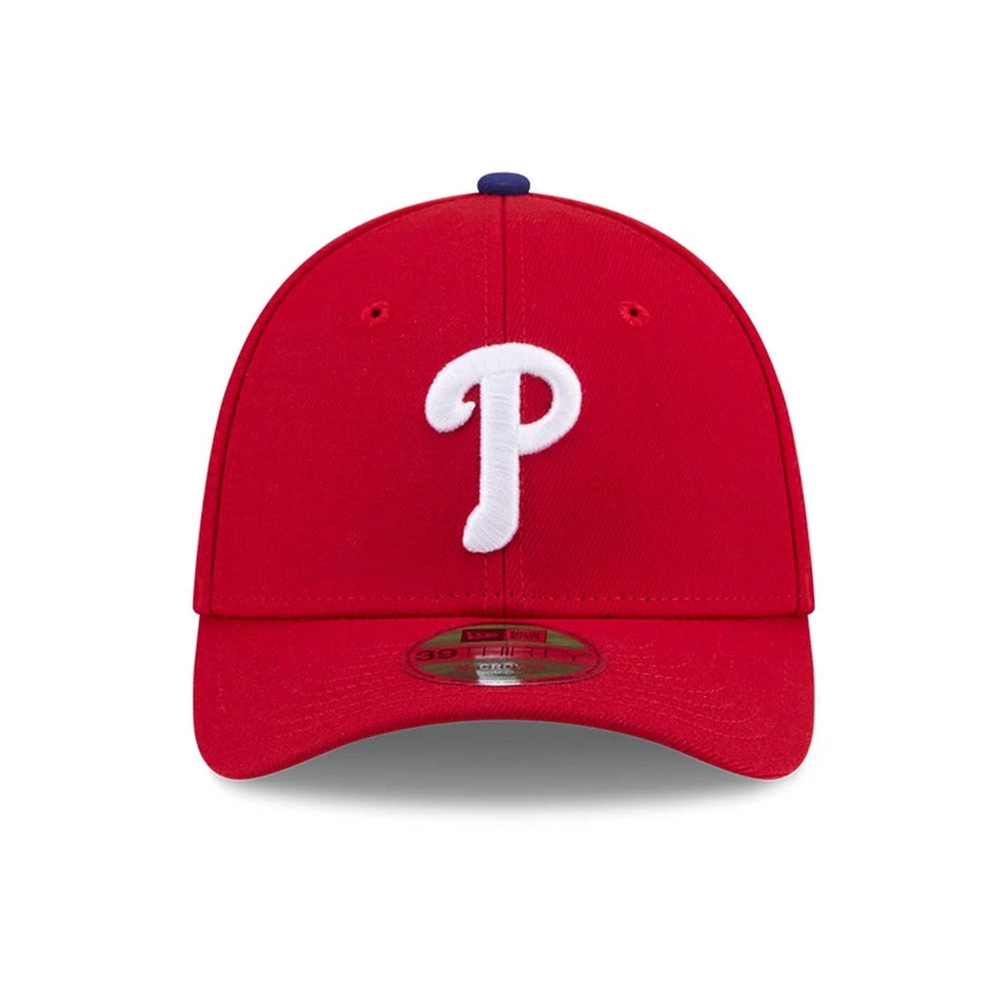 Pictured is this MLB Player Replica Philadelphia Phillies 39THIRTY M-Crown Stretch Fit cap in red. 3