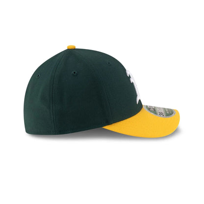 Pictured is this MLB Player Replica Athletics 39THIRTY M-Crown Stretch Fit cap in dark green. 7