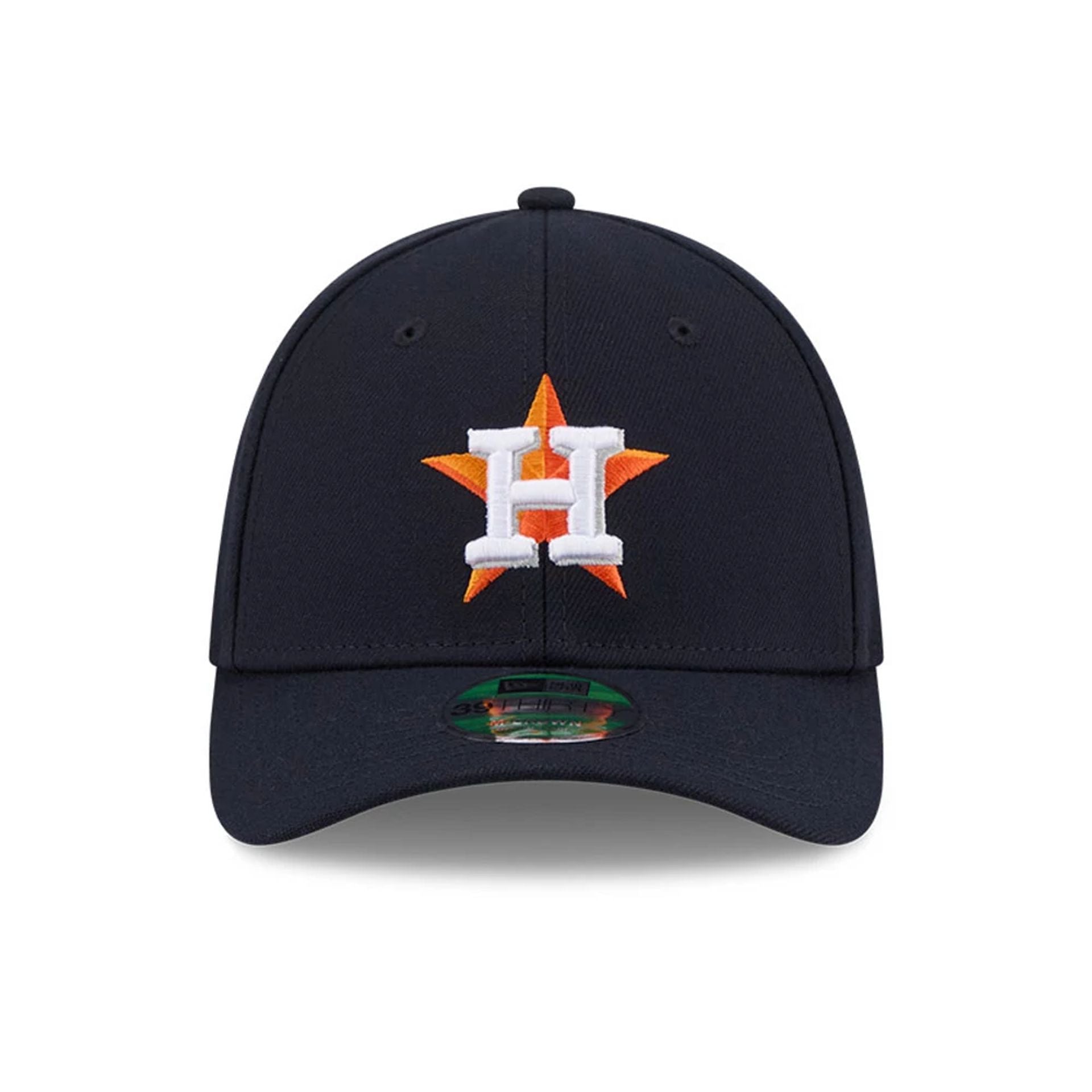 Pictured is this MLB Player Replica Houston Astros 39THIRTY M-Crown Stretch Fit cap in navy. 2