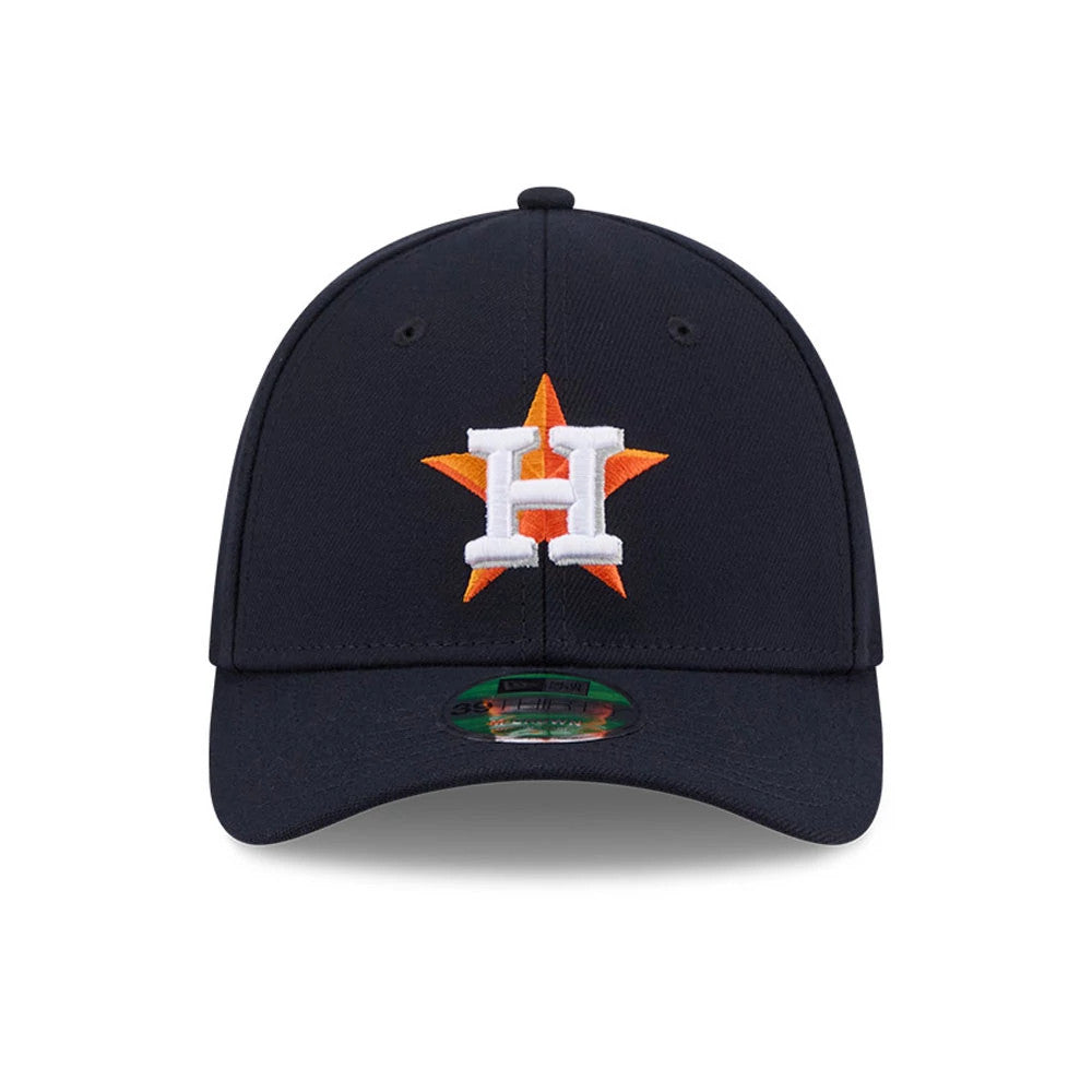 Pictured is this MLB Player Replica Houston Astros 39THIRTY M-Crown Stretch Fit cap in navy. 2