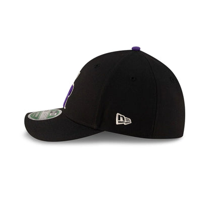 Pictured is this MLB Player Replica Colorado Rockies 39THIRTY M-Crown Stretch Fit cap in black. 5