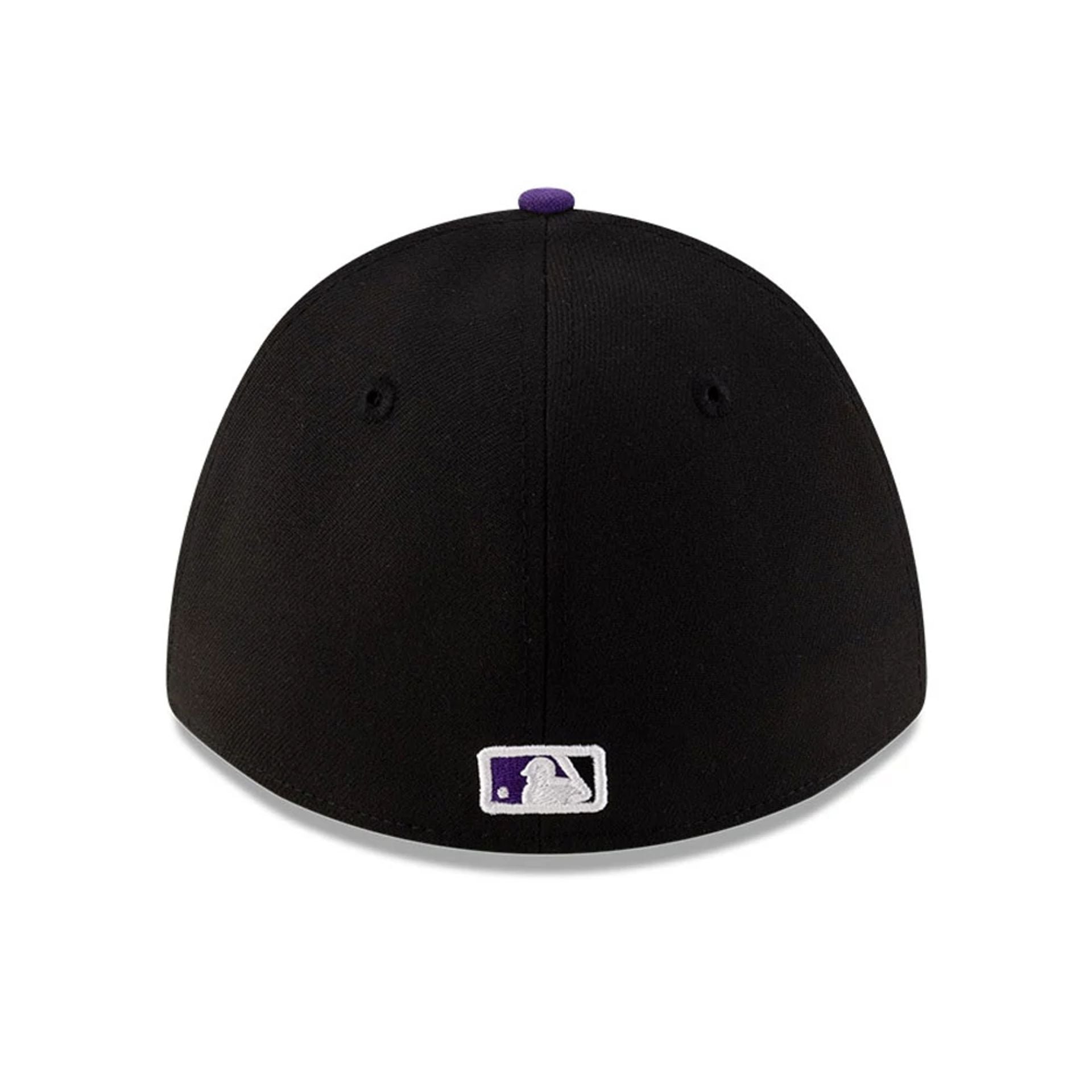 Pictured is this MLB Player Replica Colorado Rockies 39THIRTY M-Crown Stretch Fit cap in black. 4