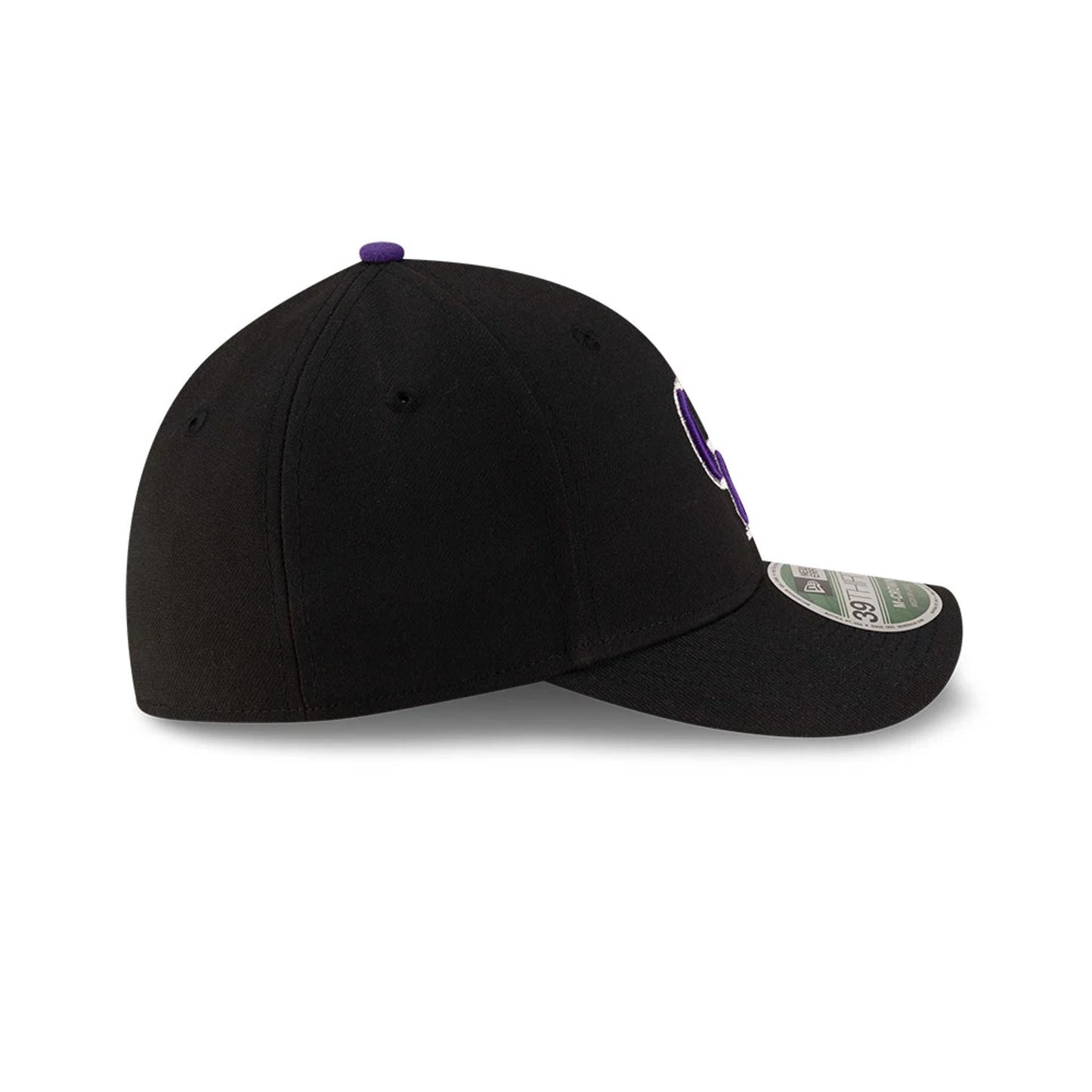Pictured is this MLB Player Replica Colorado Rockies 39THIRTY M-Crown Stretch Fit cap in black. 6