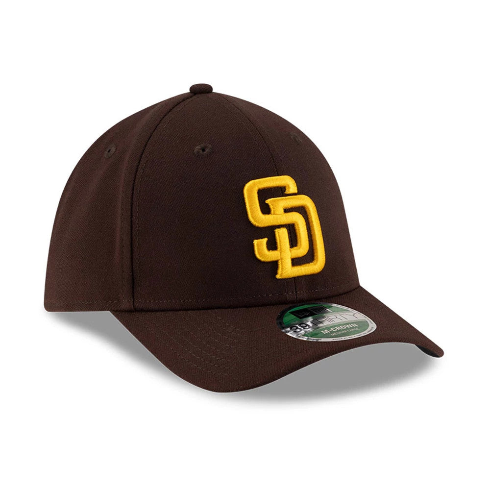 Pictured is this MLB Player Replica San Diego Padres 39THIRTY M-Crown Stretch Fit cap in dark brown. 3