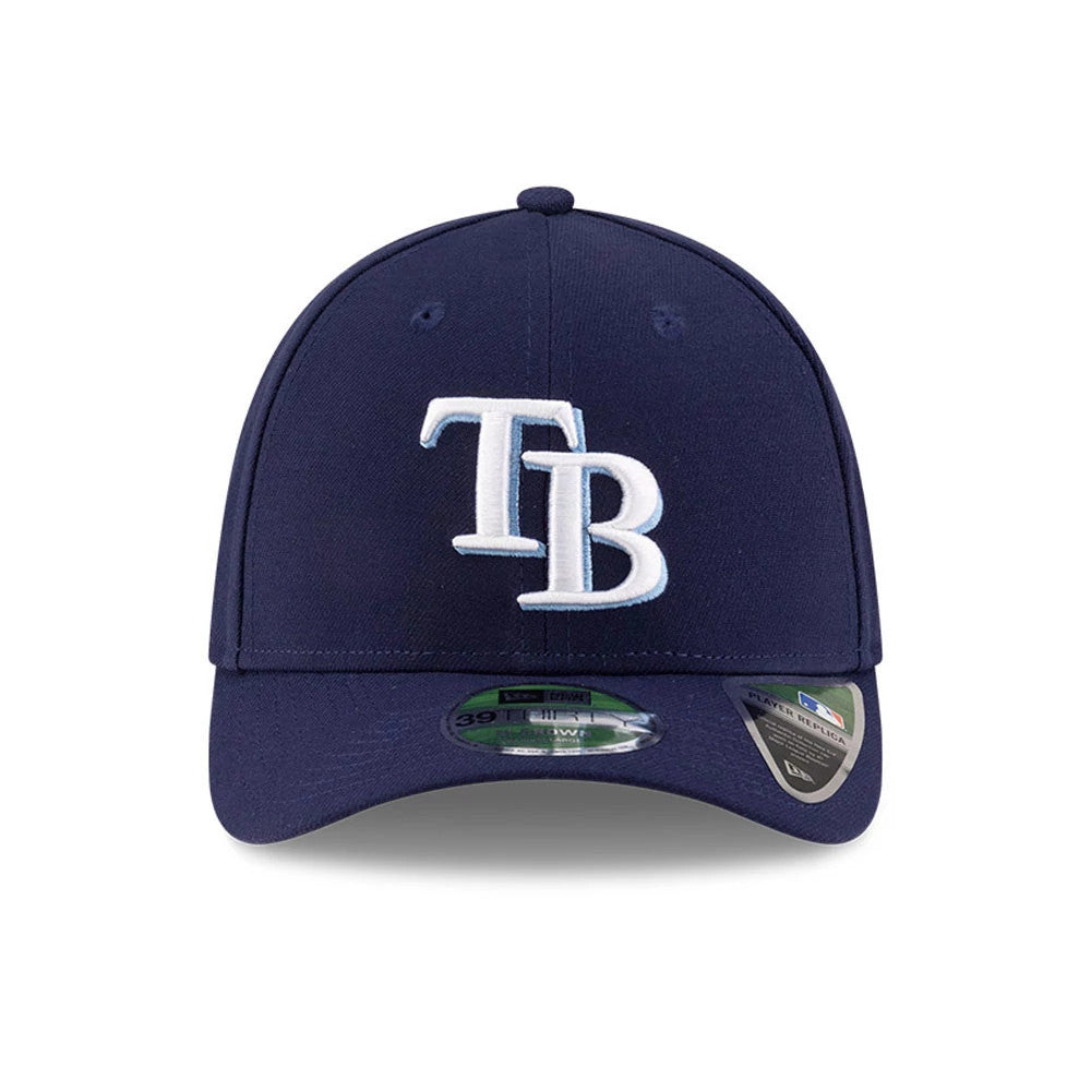 Pictured is this MLB Player Replica Tampa Bay Rays 39THIRTY M-Crown Stretch Fit cap in navy. 3