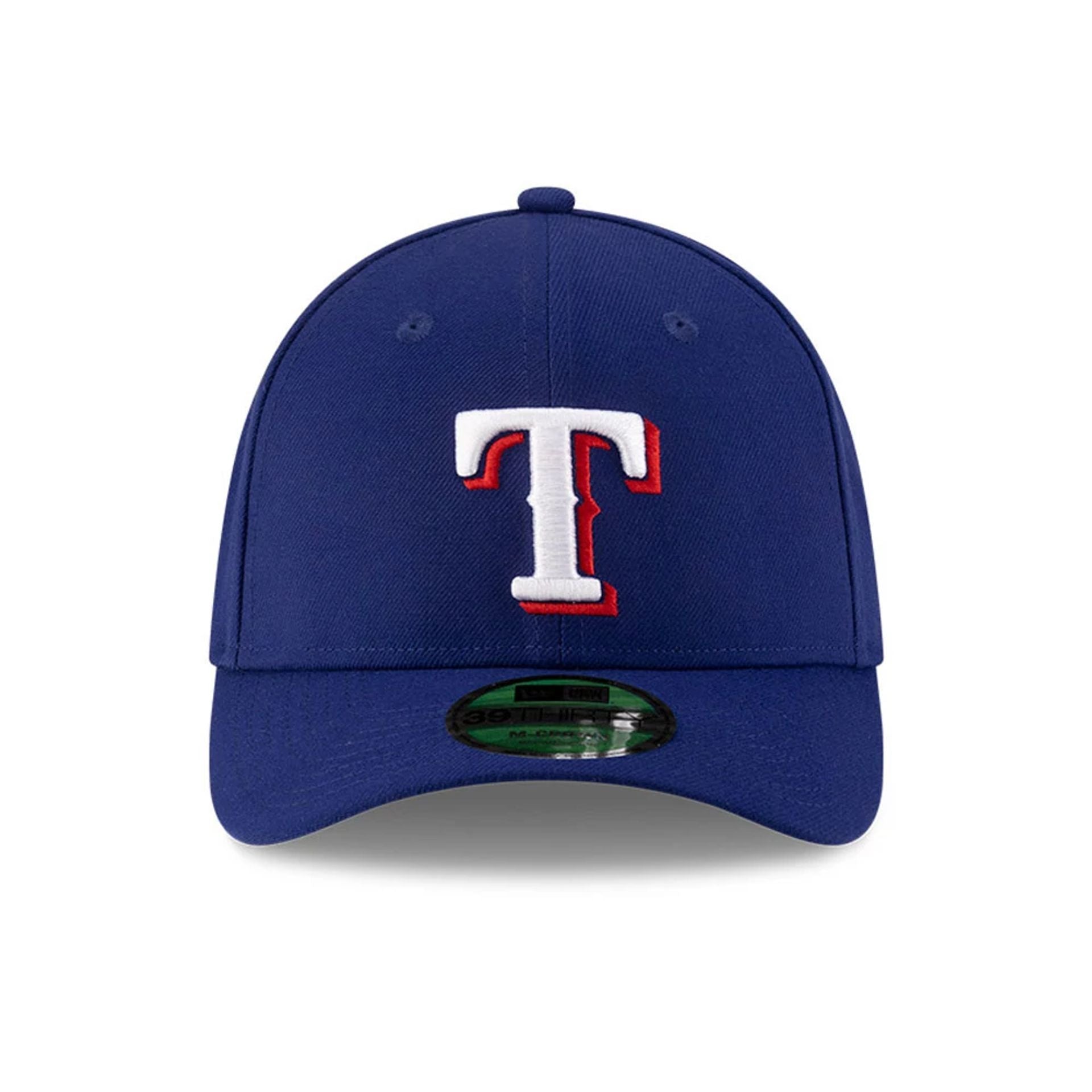 Pictured is this MLB Player Replica Texas Rangers 39THIRTY M-Crown Stretch Fit cap in dark blue. 3