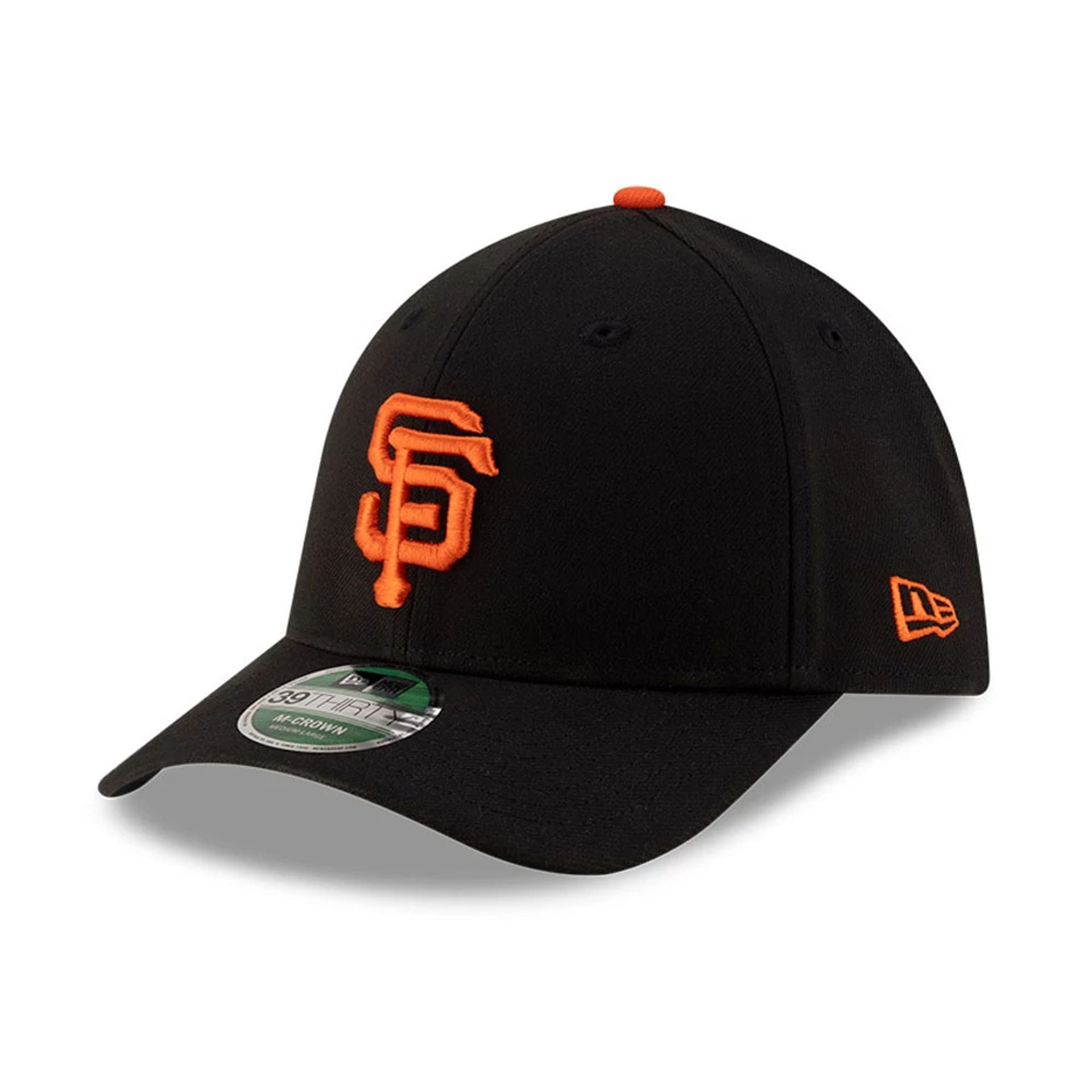 Pictured is this MLB Player Replica San Francisco Giants 39THIRTY M-Crown Stretch Fit cap in black. 1