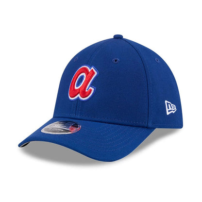 Pictured is this MLB Atlanta Braves 39THIRTY M-Crown Stretch Fit cap in blue. 1