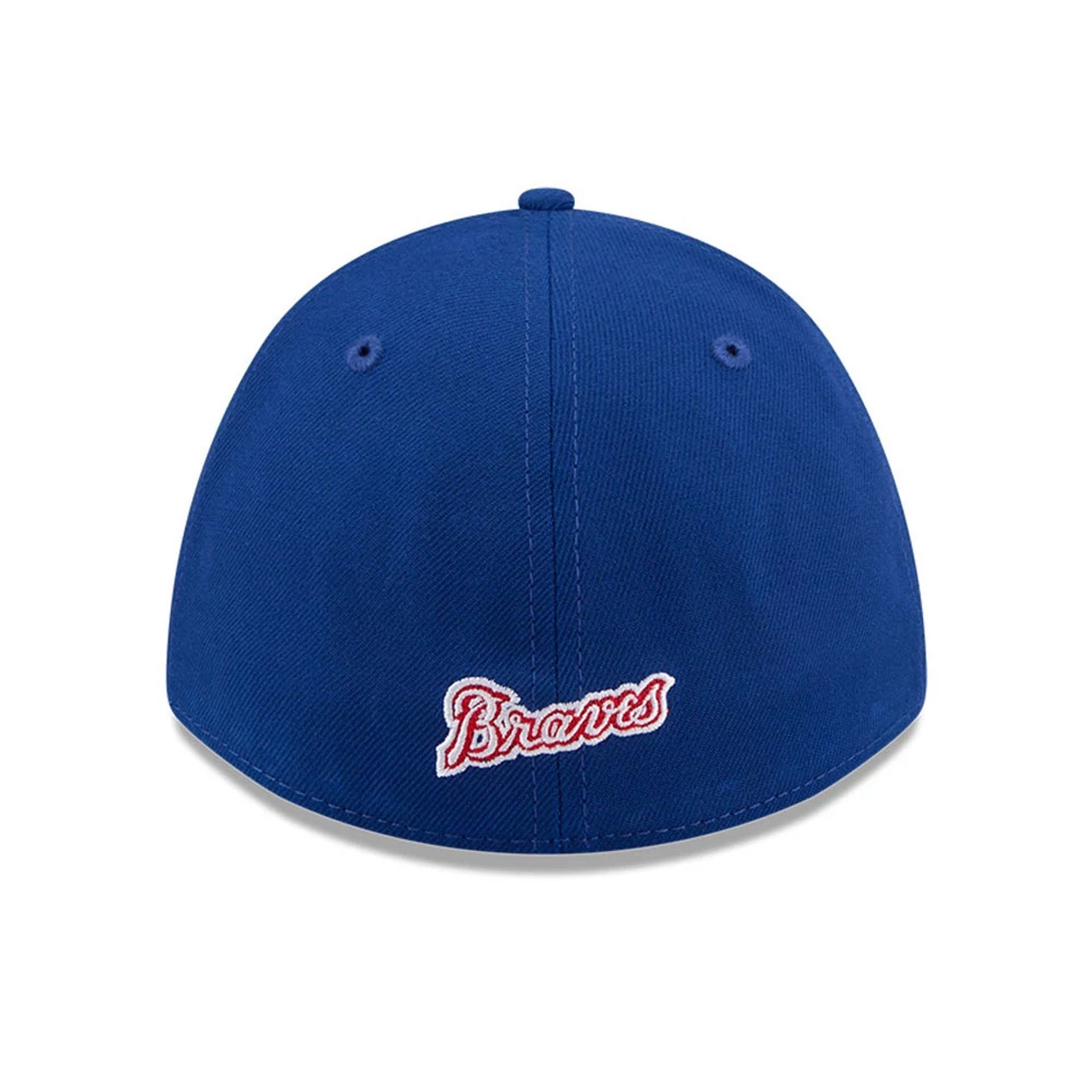 Pictured is this MLB Atlanta Braves 39THIRTY M-Crown Stretch Fit cap in blue. 5