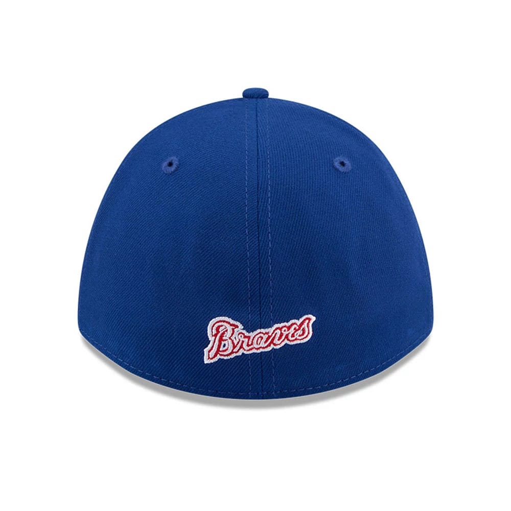 Pictured is this MLB Atlanta Braves 39THIRTY M-Crown Stretch Fit cap in blue. 5
