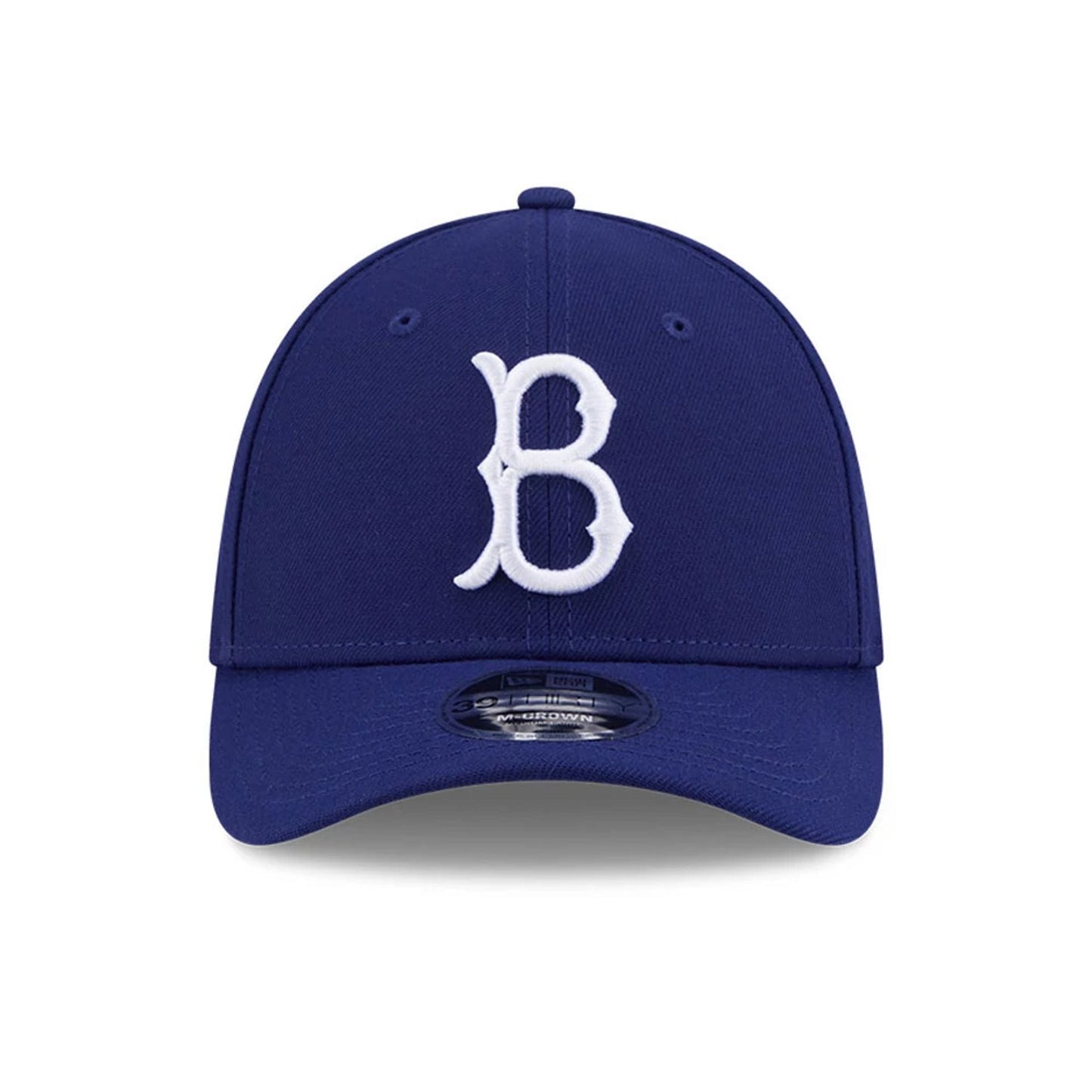 Pictured is this MLB Brooklyn Dodgers 39THIRTY M-Crown Stretch Fit cap in dark blue. 3