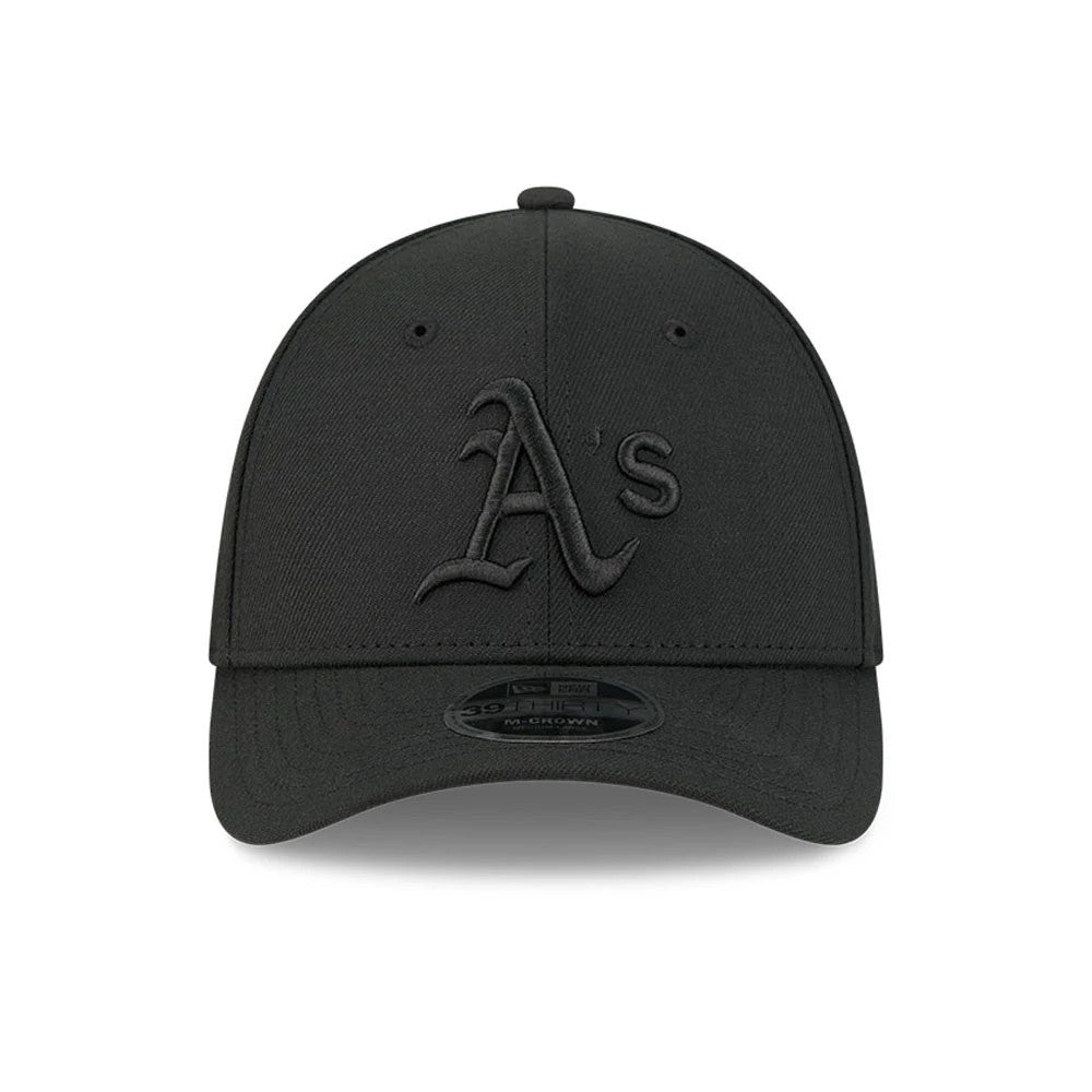 Pictured is this MLB Outline Athletics 39THIRTY M-Crown Stretch Fit cap in black. 3