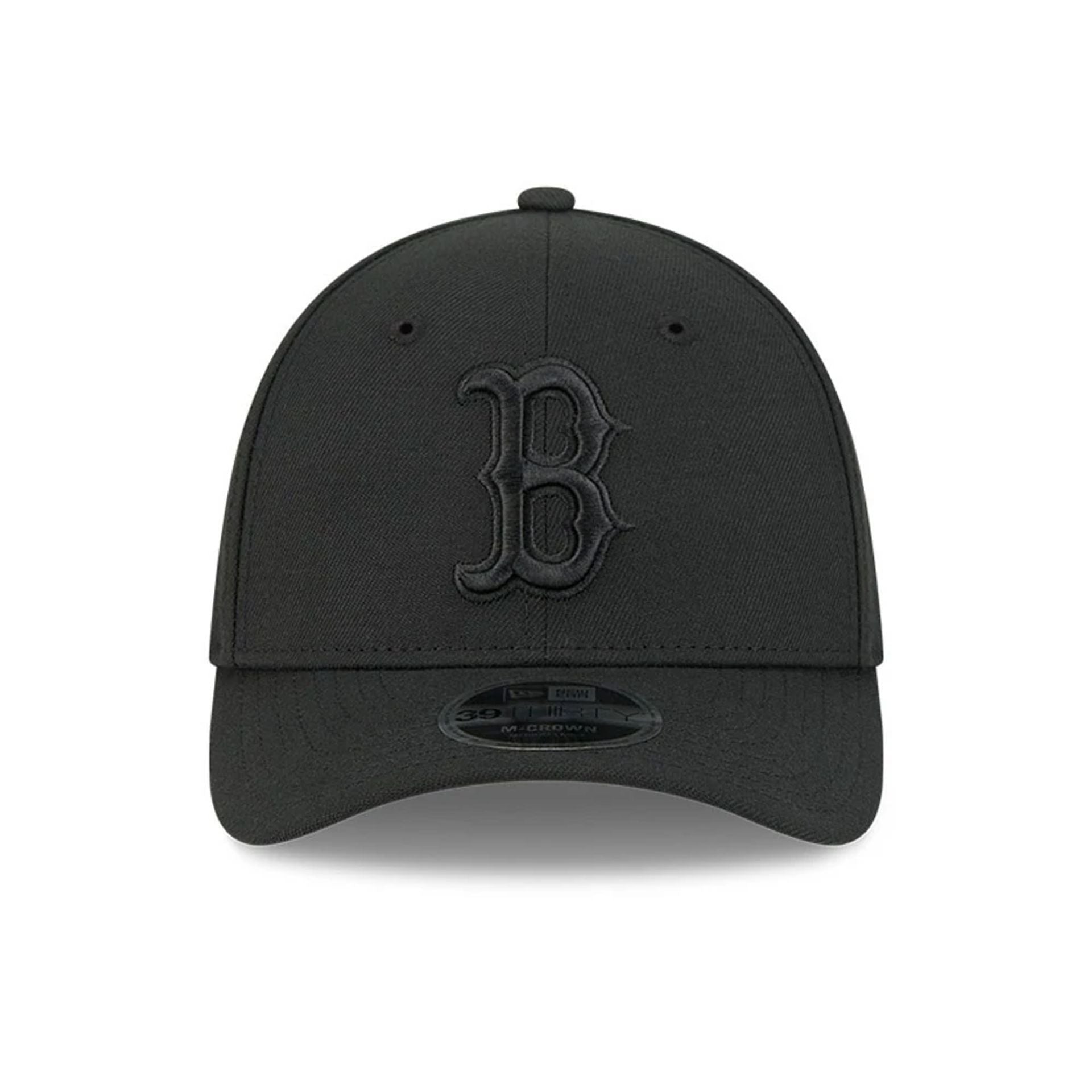 Pictured is this MLB Outline Boston Red Sox 39THIRTY M-Crown Stretch Fit cap in black. 3
