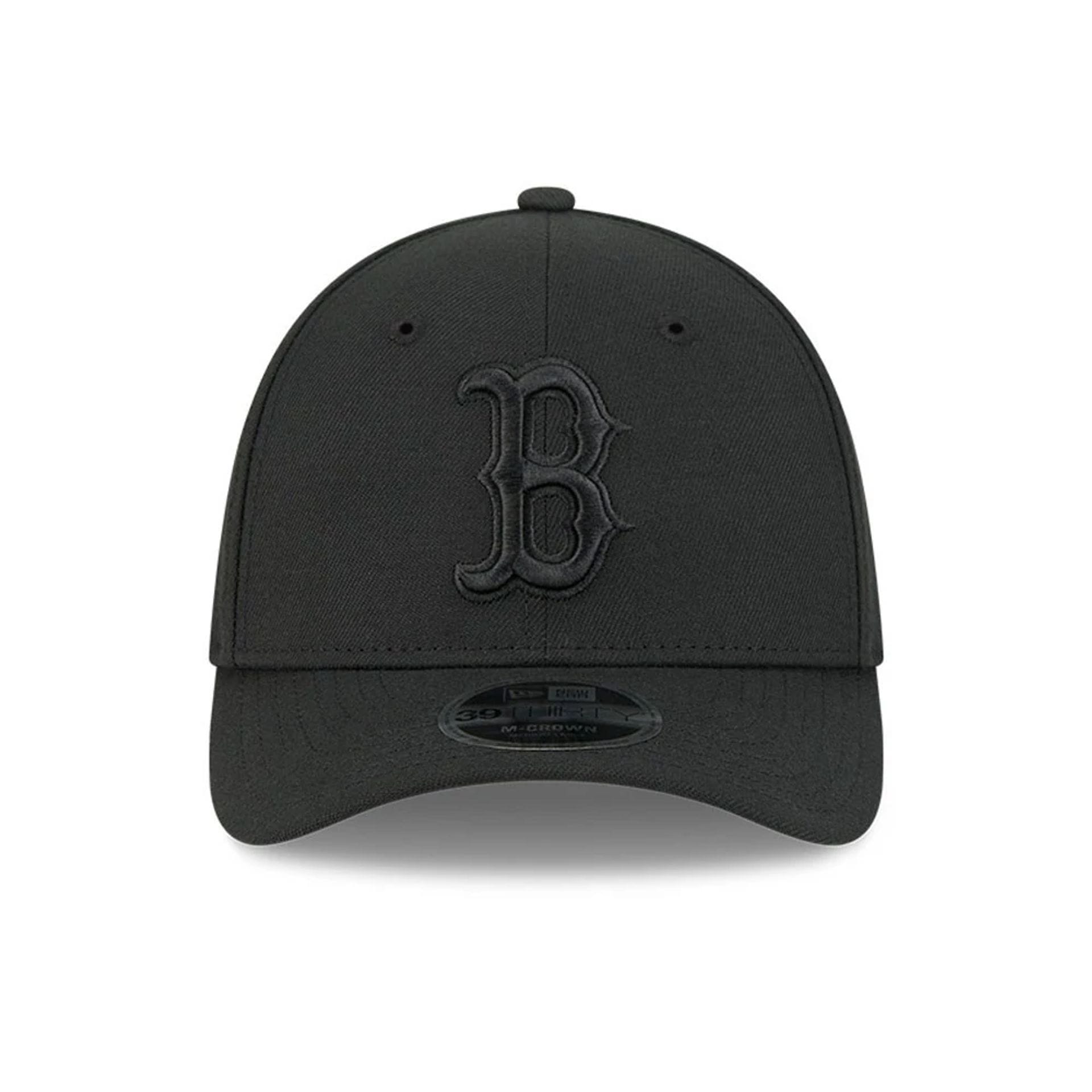 Pictured is this MLB Outline Boston Red Sox 39THIRTY M-Crown Stretch Fit cap in black. 3