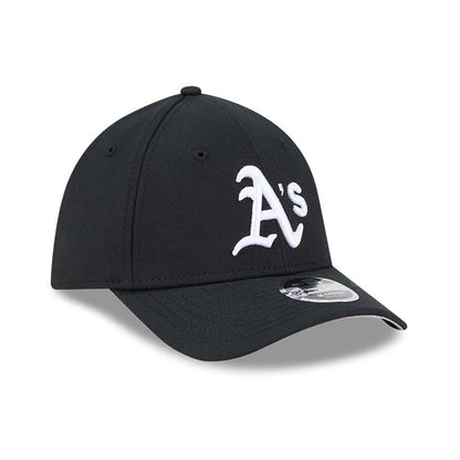 Pictured is this MLB Athletics 39THIRTY M-Crown Stretch Fit cap in black. 5