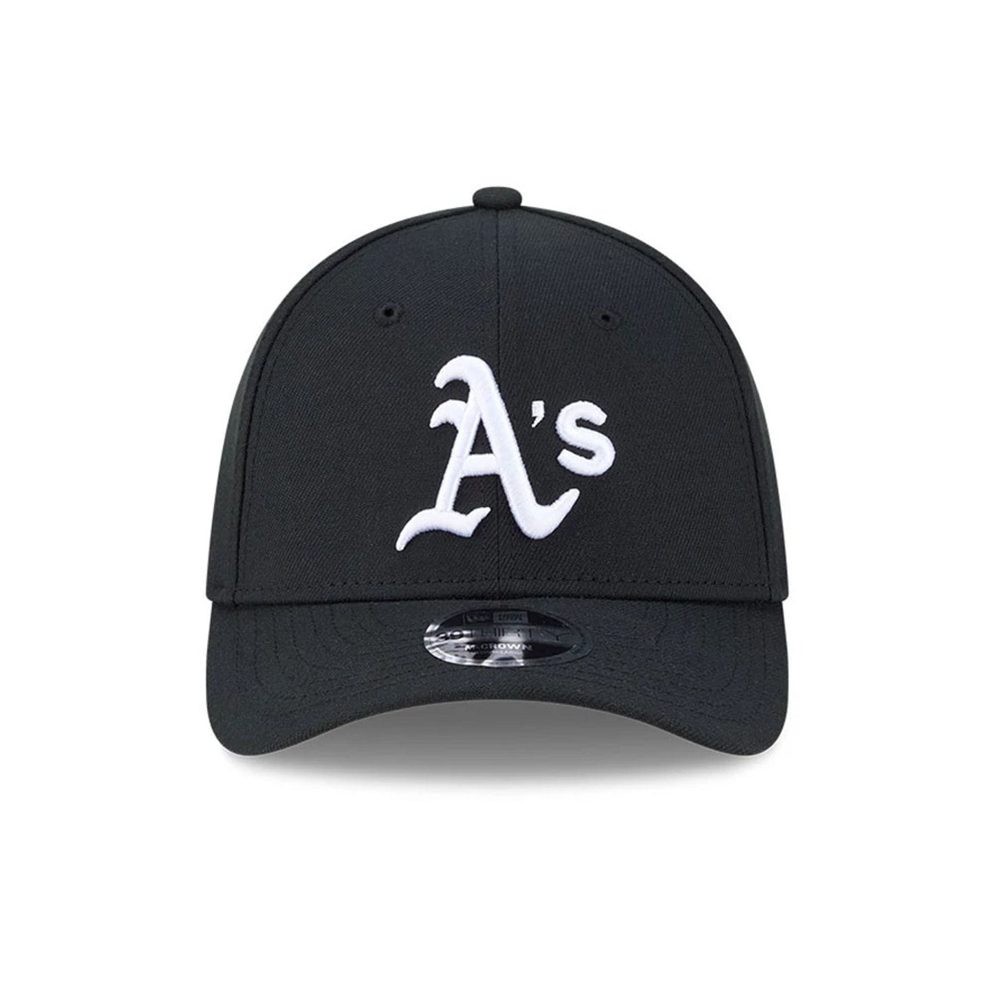 Pictured is this MLB Athletics 39THIRTY M-Crown Stretch Fit cap in black. 4
